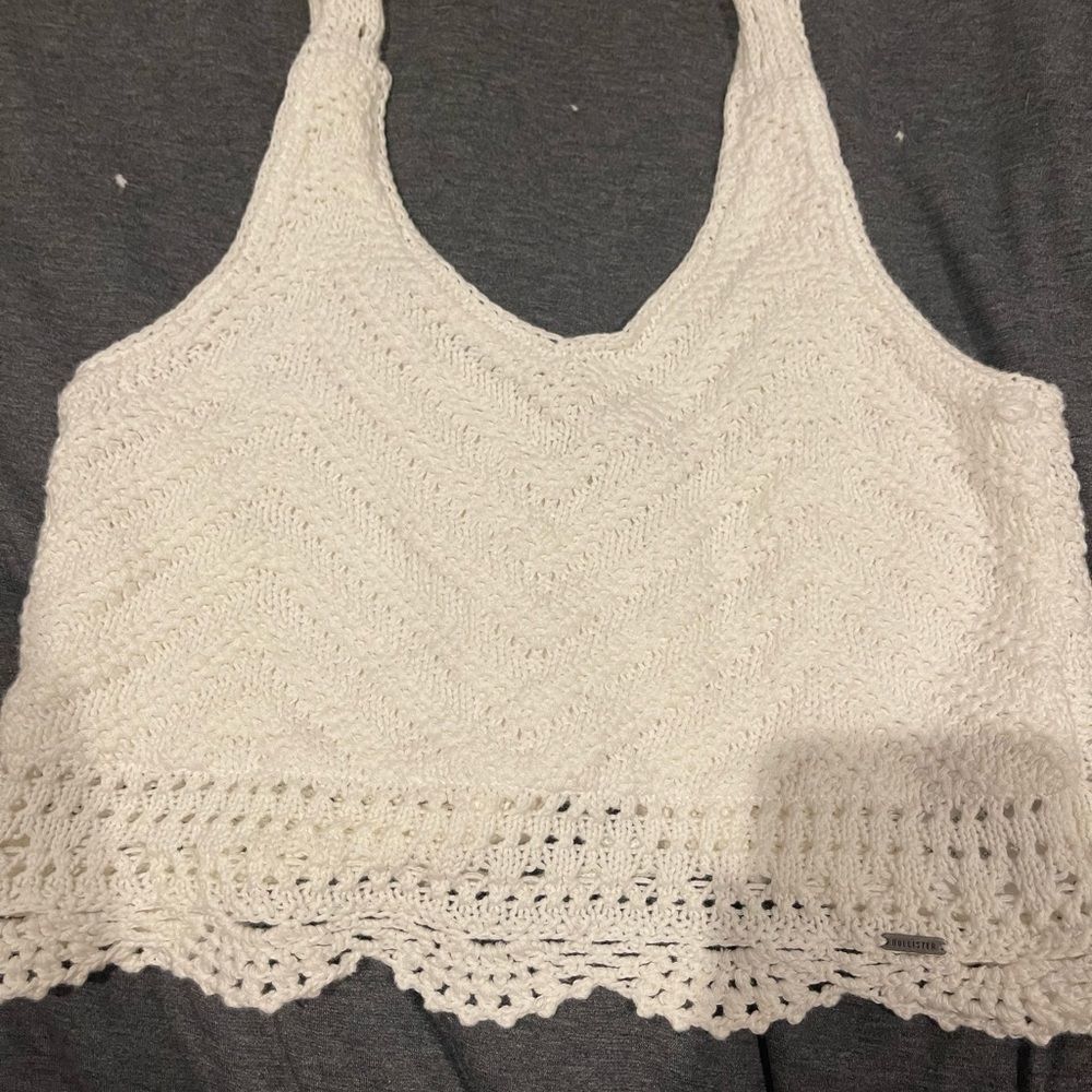 White braided crop top